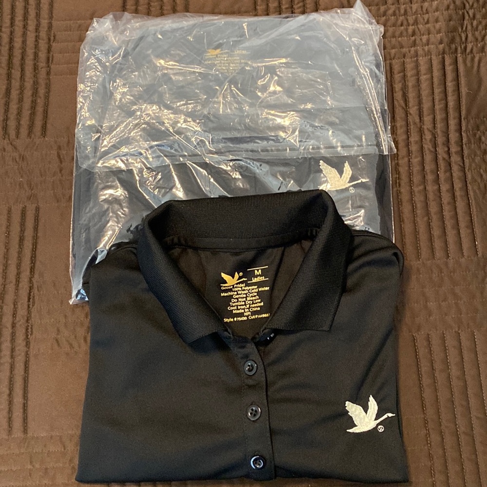 Two brand new polyester ladies WAWA  polo tops